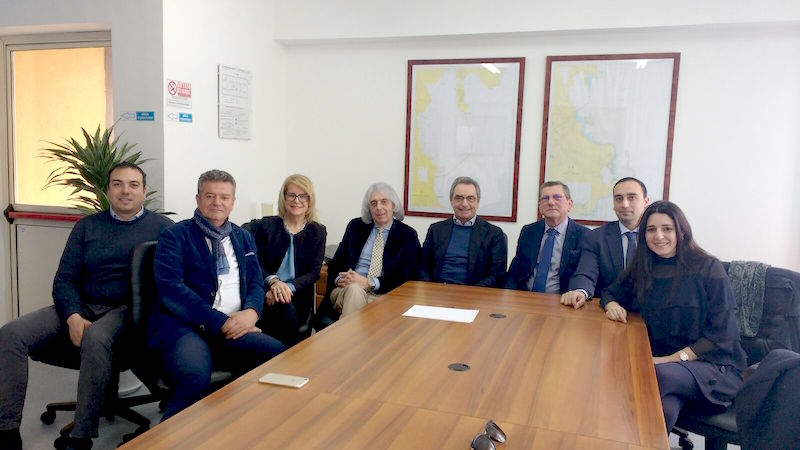 2018, a Unionports delegation meets the President of the Augusta-Catania Authority System Port Andrea Annunziata